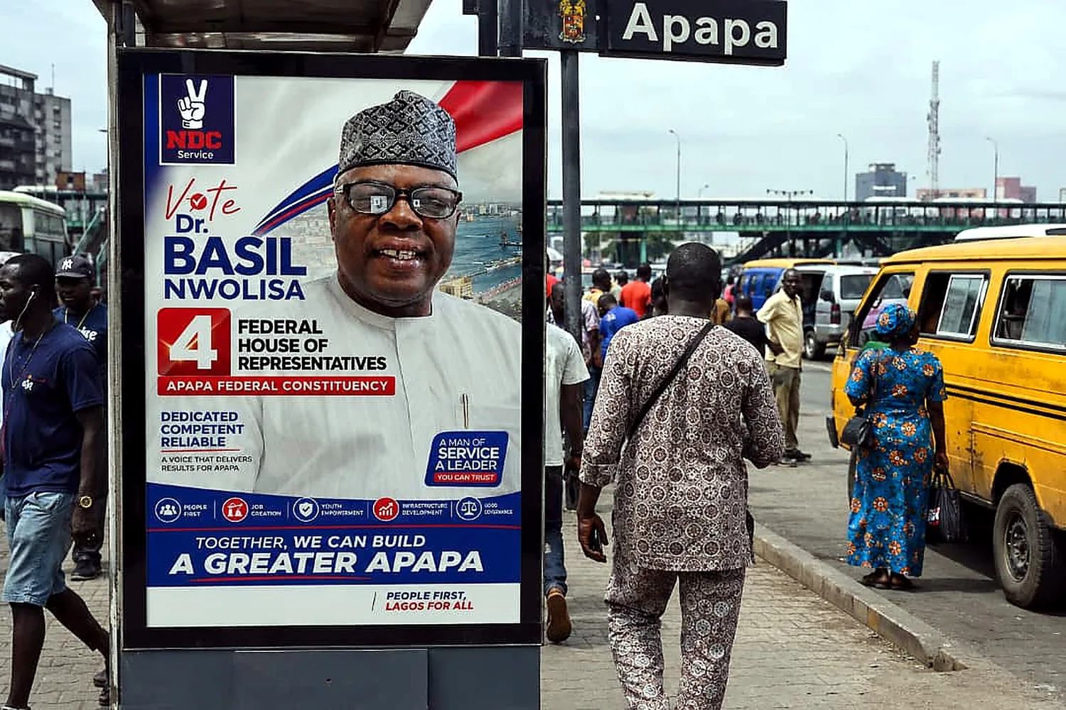 Campaign message in Apapa