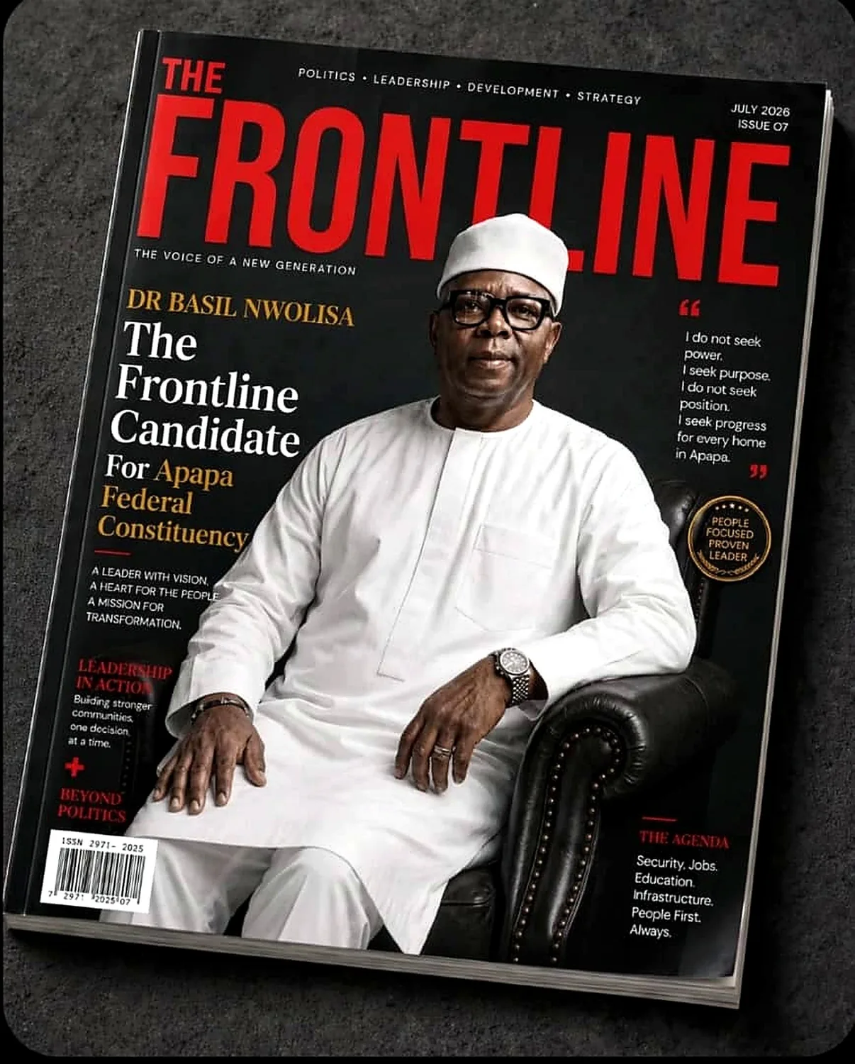 Magazine-style feature graphic